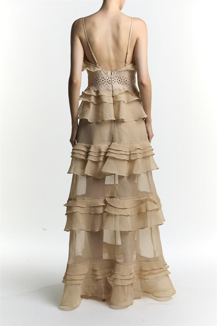 Sophia Stone Tiered Ruffle Maxi Dress - True Decadence