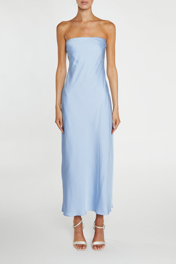 true decadence light blue pleated tiered midaxi dress TRUE DECADENCE True decadence light pleated tiered midaxi dress
