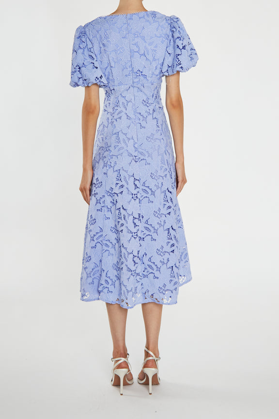 Harley CornflowerBlue Cutwork Lace VNeck MidiDress 6 True Decadence — free download