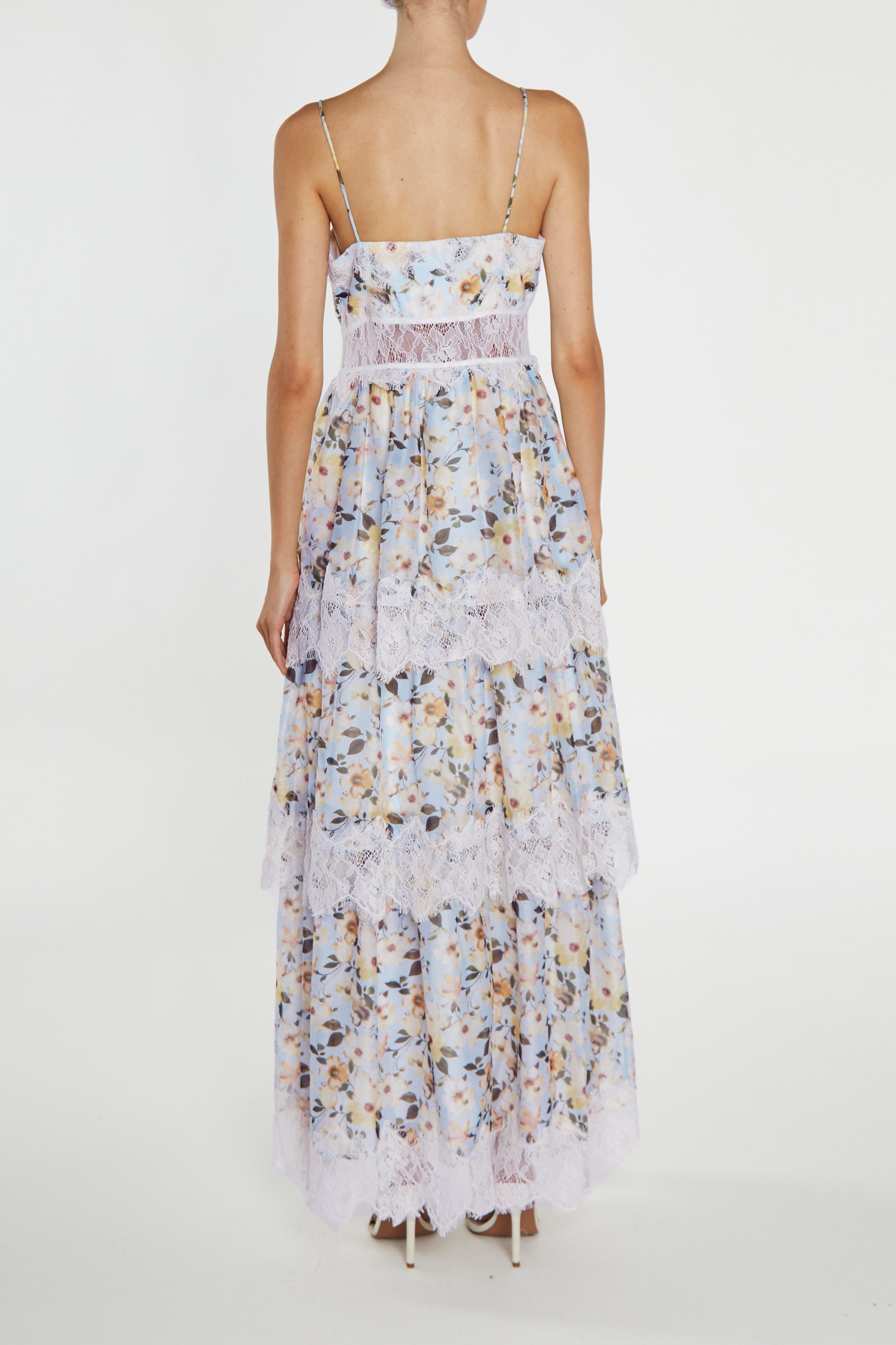 Maisie Green & Blue Tartan Maxi Dress
