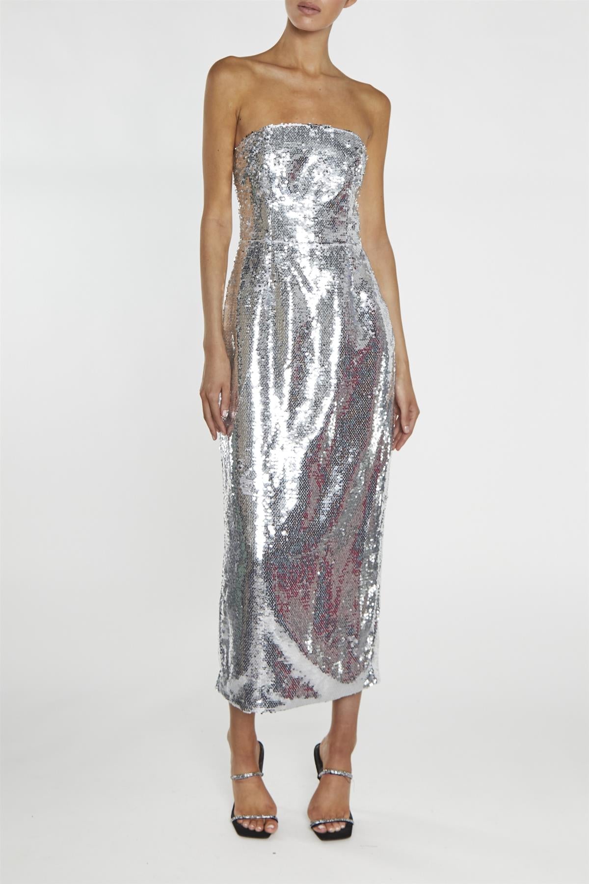 true decadence grey dress True Decadence Day dress - light grey - (Pre-owned)