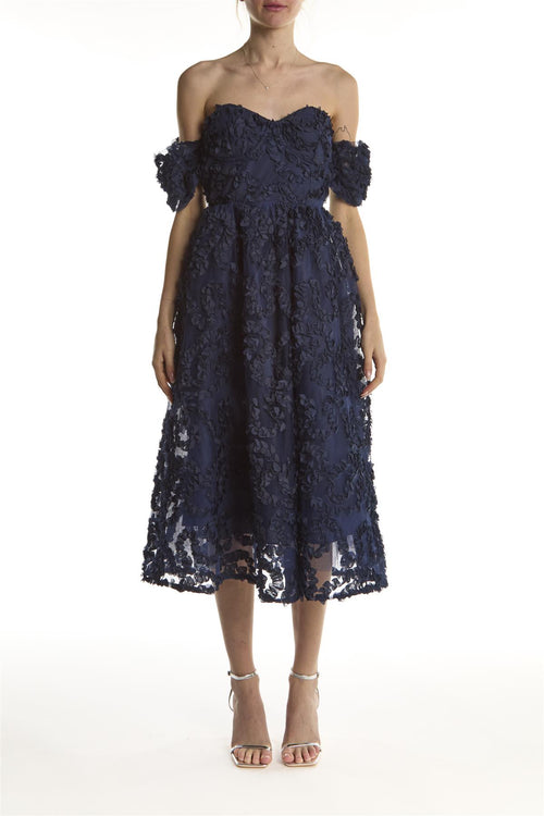 blue navy brand dress 50er Hourglass swing dress in navy blue