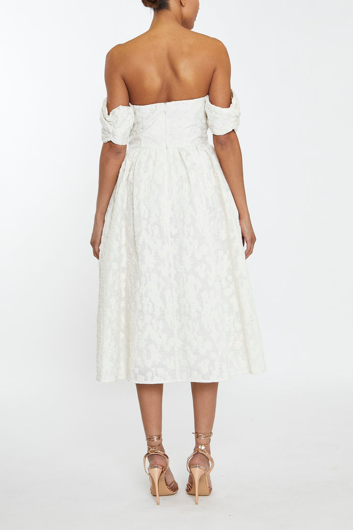 Amelia Jacquard Bardot Midaxi Skater Dress