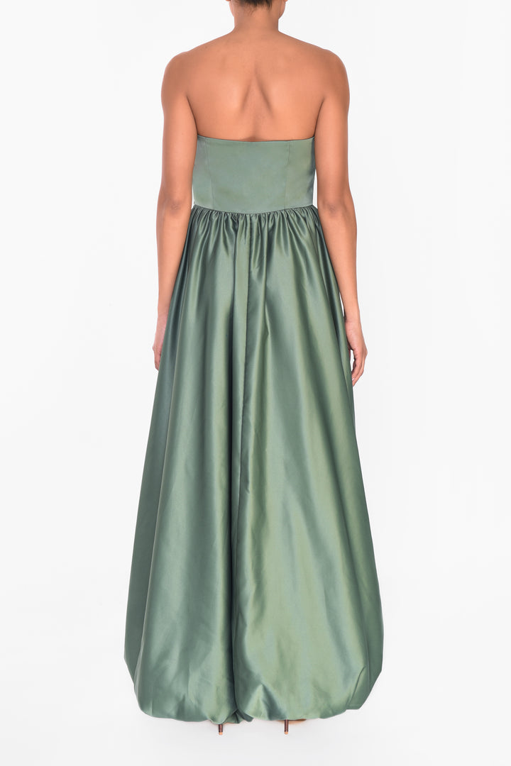 Green Strapless High Low Dress - True Decadence Green Strapless High Low Dress - True Decadence