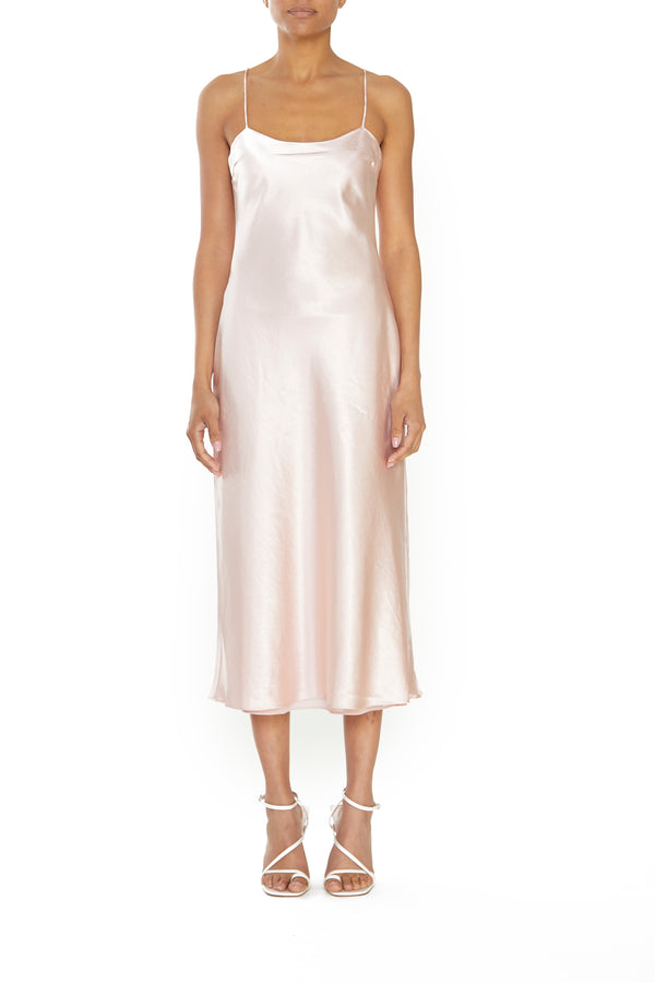 Delphine Dusty Pink Midi Slip Dress