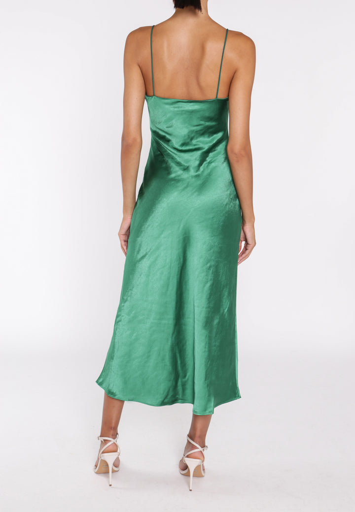 Delphine Emerald Green Midi Slip Dress