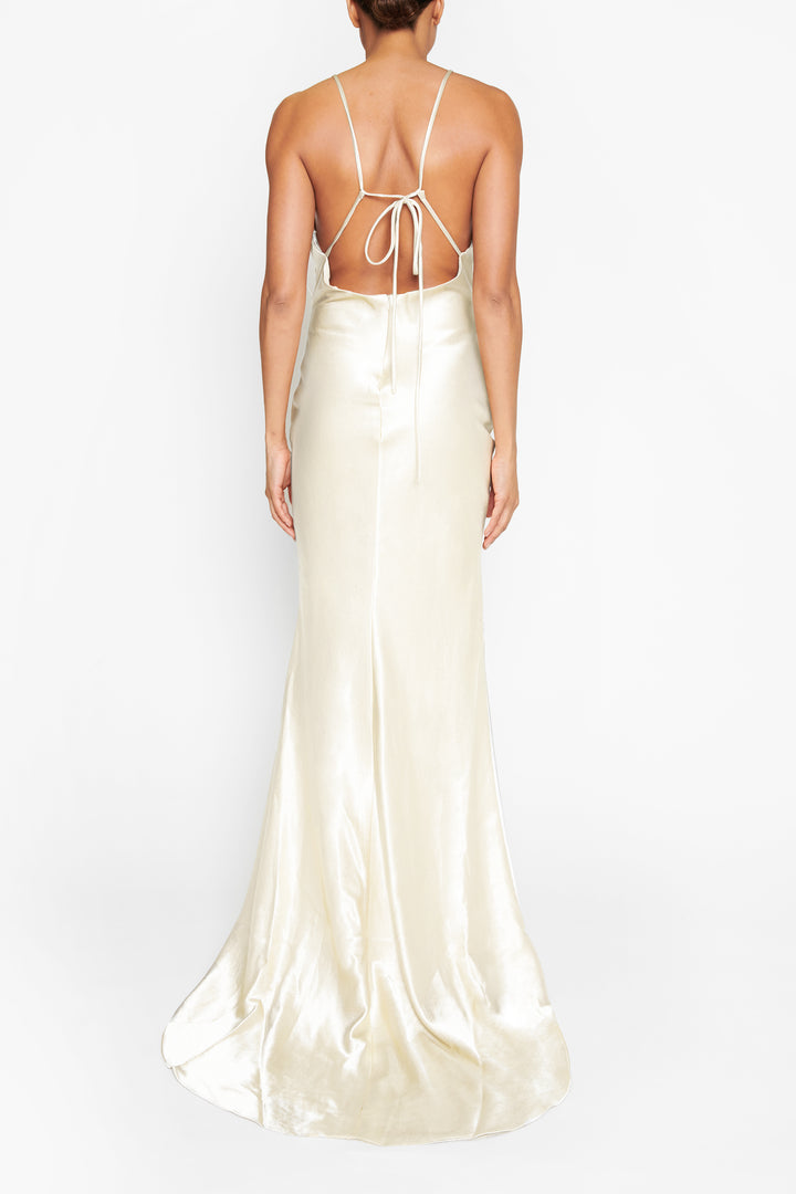 Pippa Ivory Bridesmaid Cowl-Neck Slip Dress