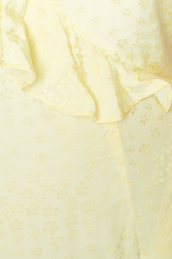 Abigail Pale-Yellow Ruffle Maxi-Dress Abigail Pale-Yellow Ruffle Maxi-Dress