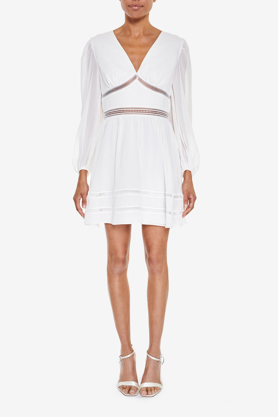 Off White Mini Skater Dress